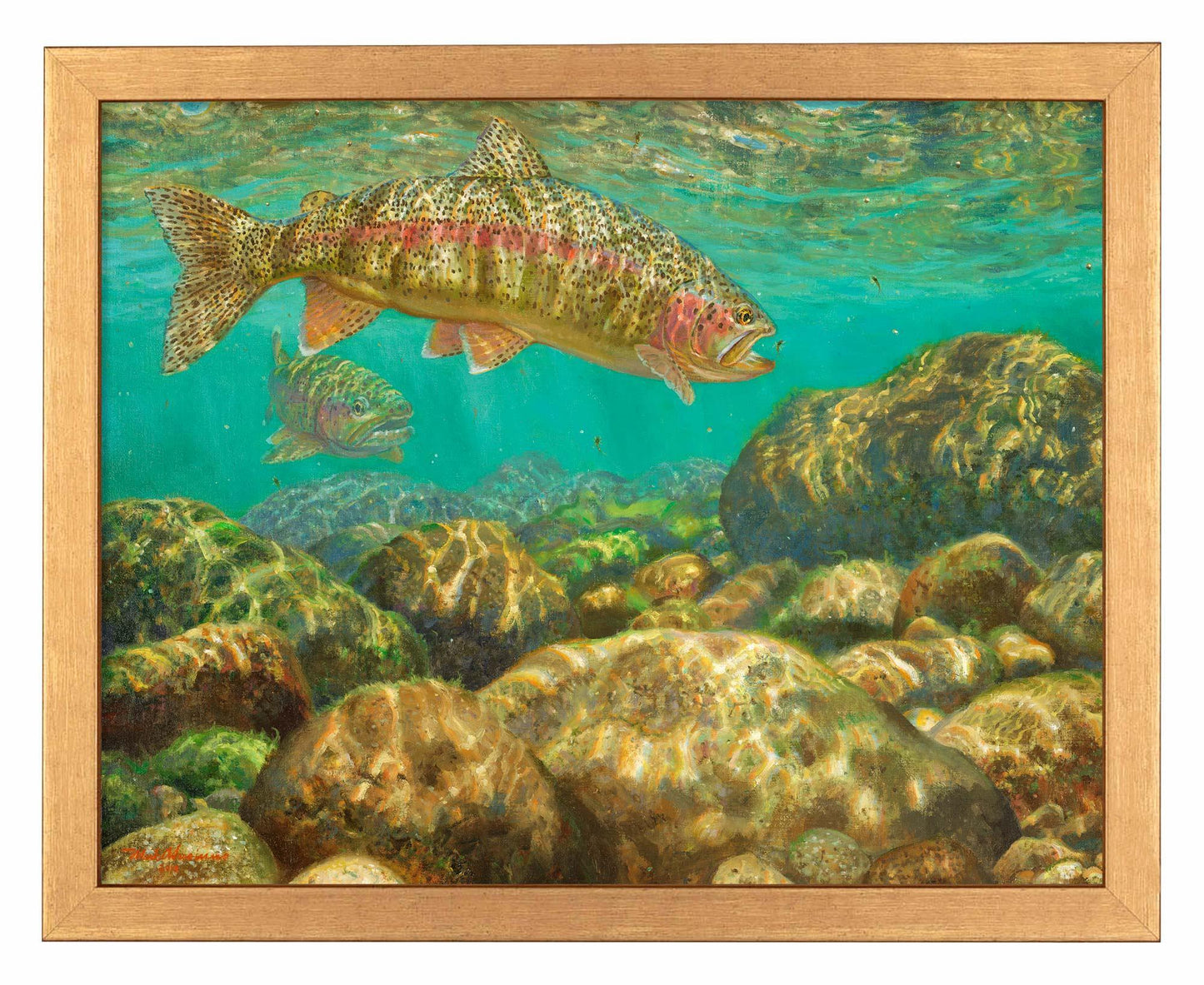 Baetis Feast—Rainbow Trout Art Print - Wild Wings