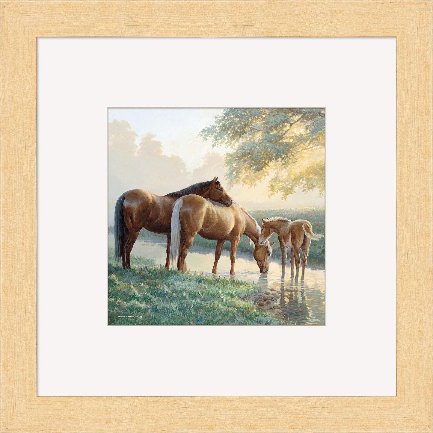 Spring Morning—Horses Contempo Square - Wild Wings