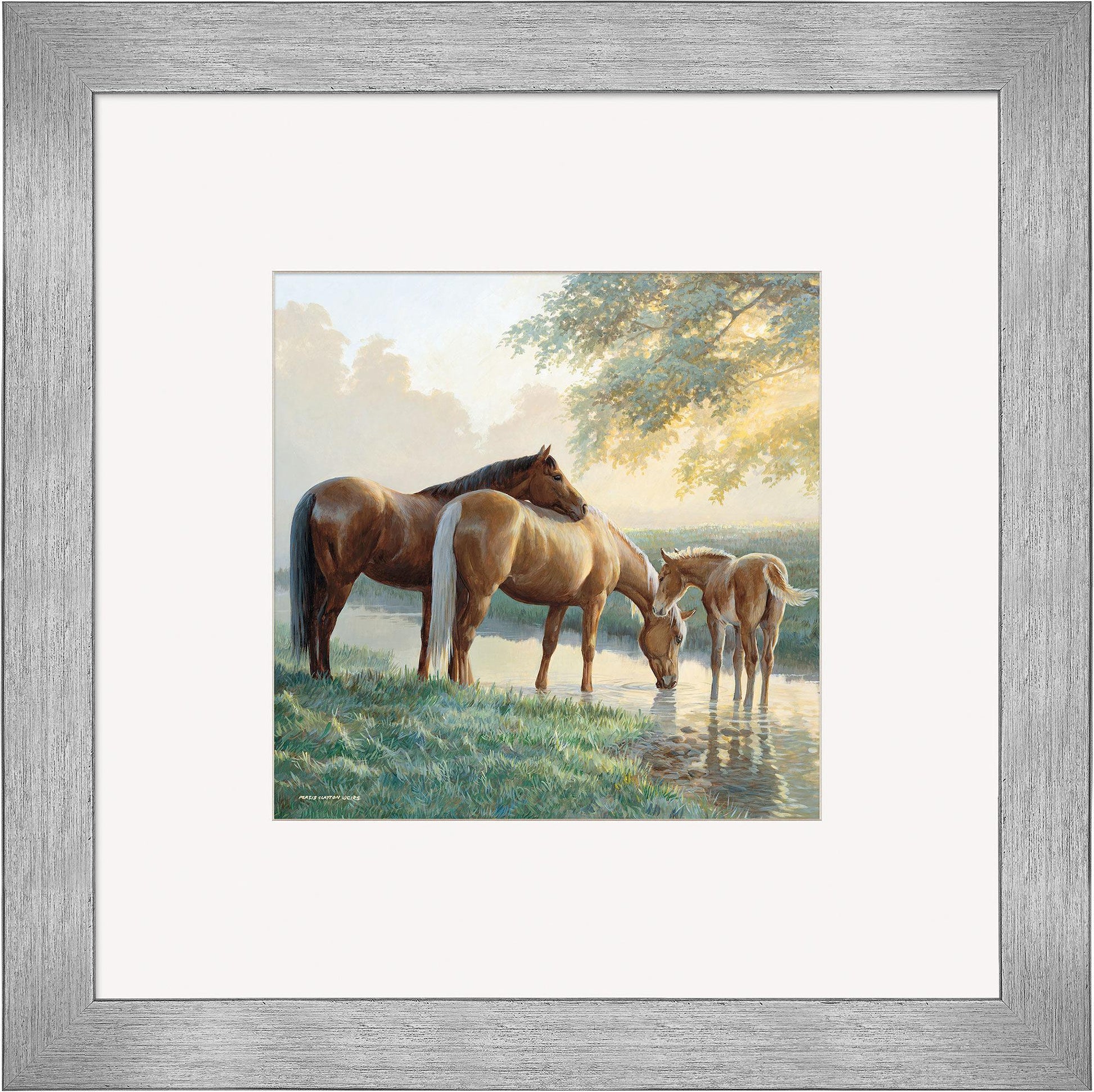 Spring Morning—Horses Contempo Square - Wild Wings