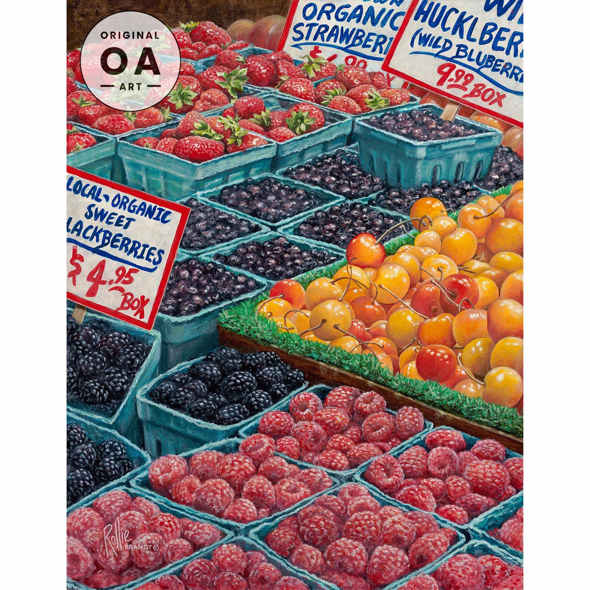 Fresh Picked Original Acrylic Painting - Wild Wings