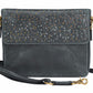 Leather Shoulder Clutch—Gray Handbag - Wild Wings