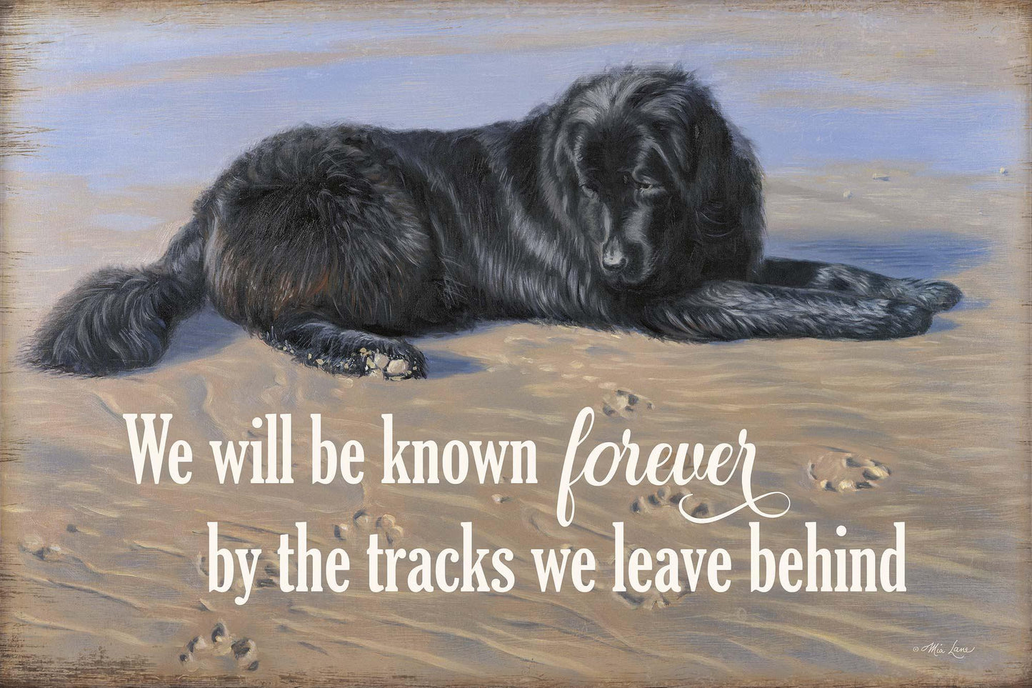 Here I Am—NewFoundland; Tracks We Love 12" x 18" Wood Sign - Wild Wings