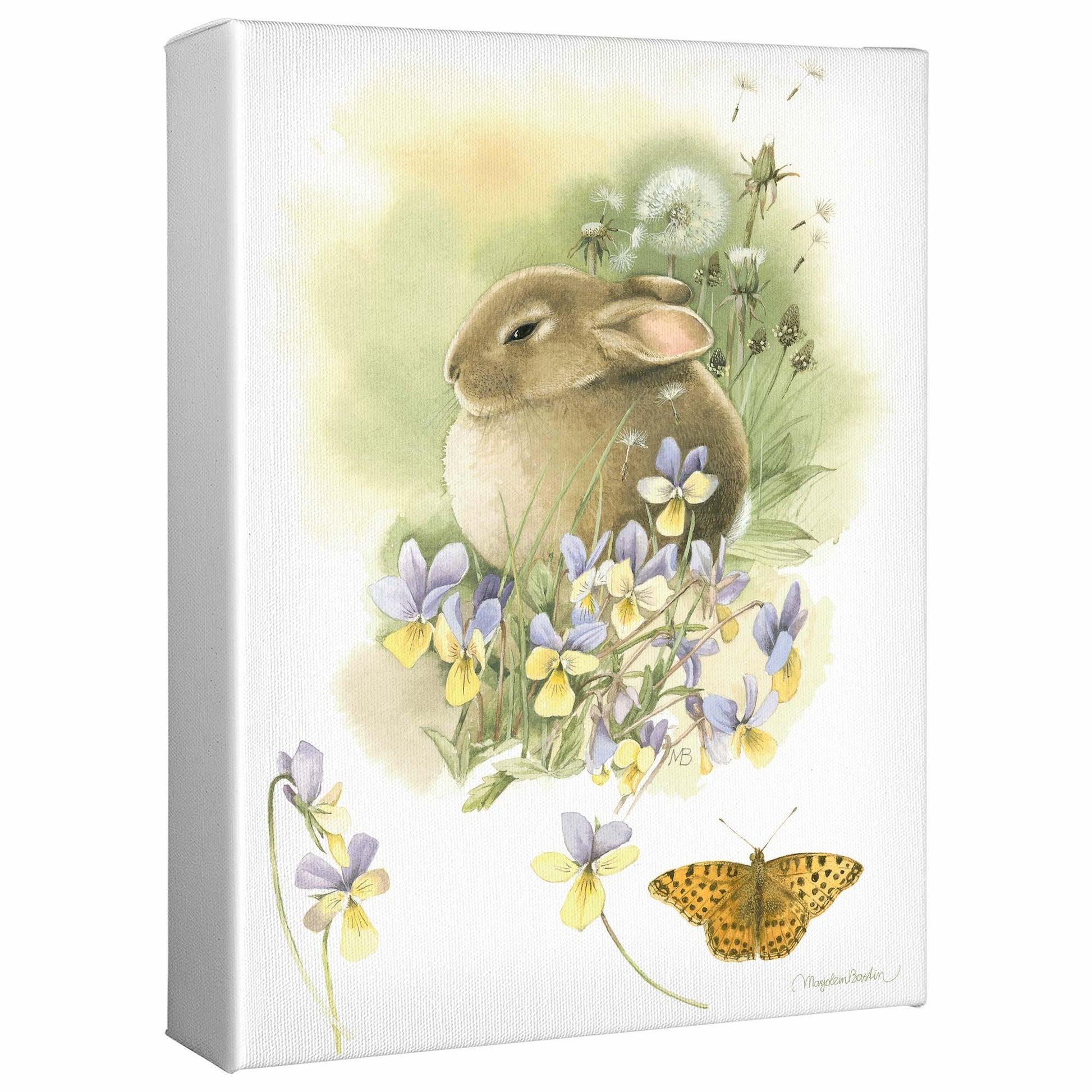 Hiding in Seaside Pansies Gallery Wrapped Canvas - Wild Wings