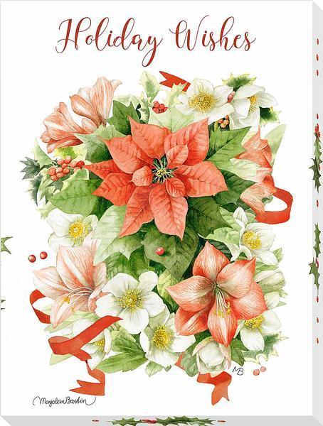 Holiday Wishes Wrapped Canvas - Wild Wings