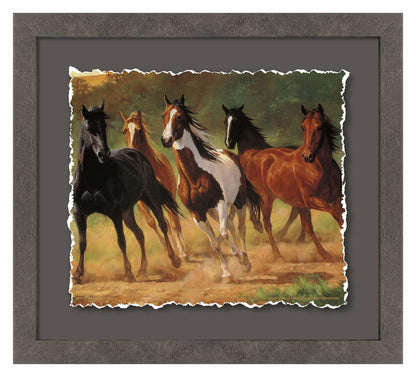 Home Run—Horses Deckled Edge Paper Print - Wild Wings