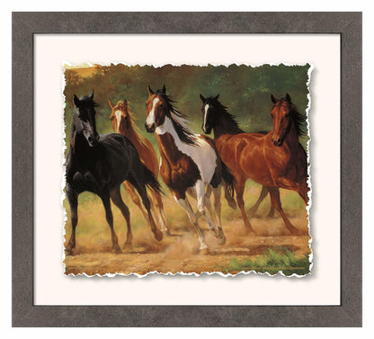 Home Run—Horses Deckled Edge Paper Print - Wild Wings