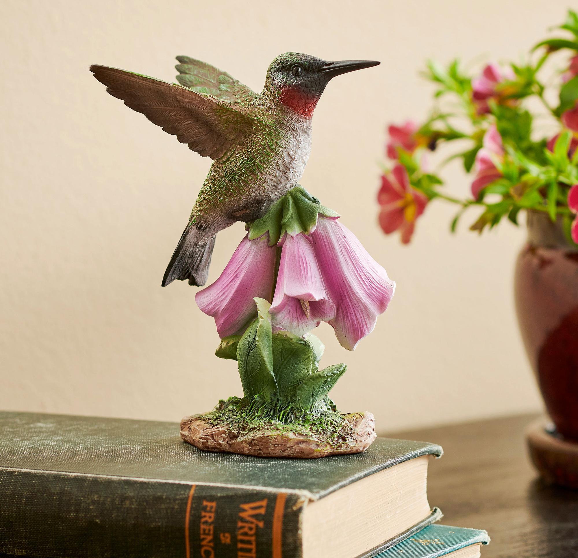 Hummingbird on Foxglove Sculpture from Wild Wings