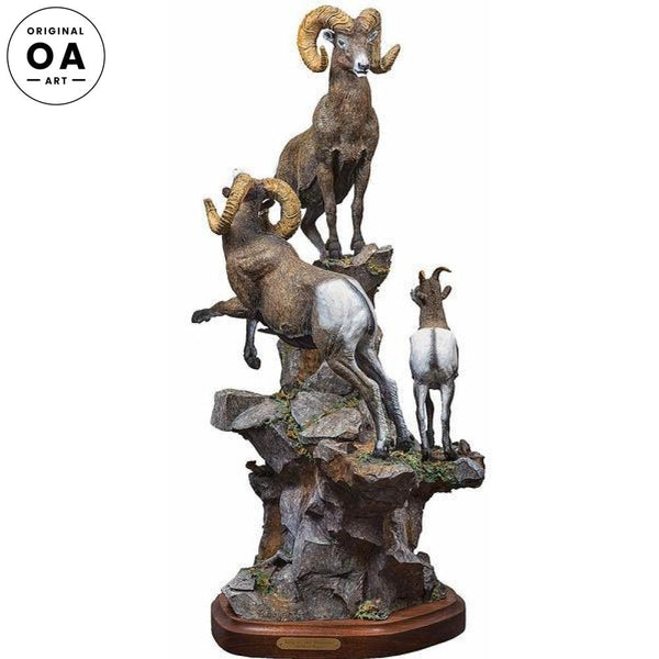 King Of The Mountain Original Bronze Sculpture - Wild Wings