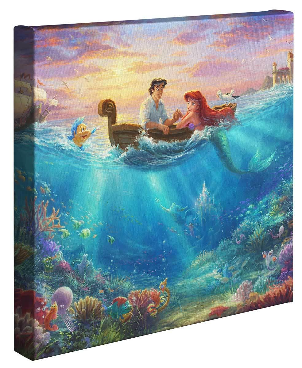 Little Mermaid Falling in Love Gallery Wrapped Canvas - Wild Wings