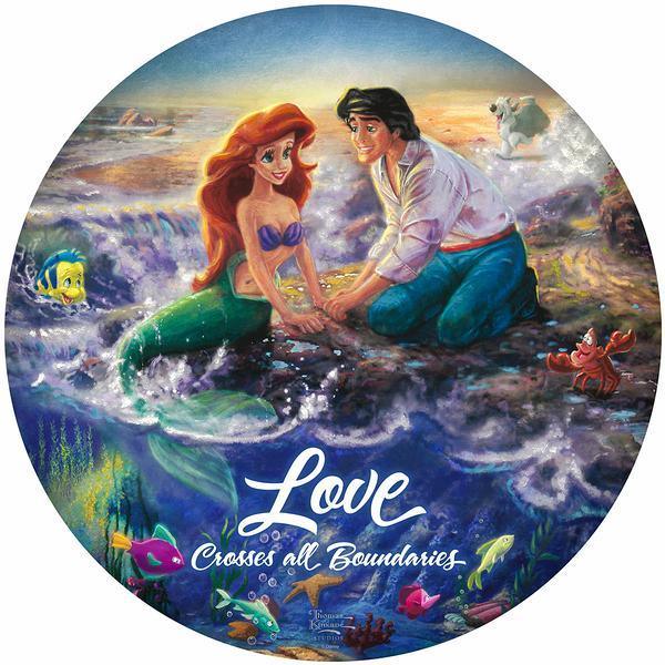 Love Crosses All Boundaries 21" Round Wood Sign - Wild Wings