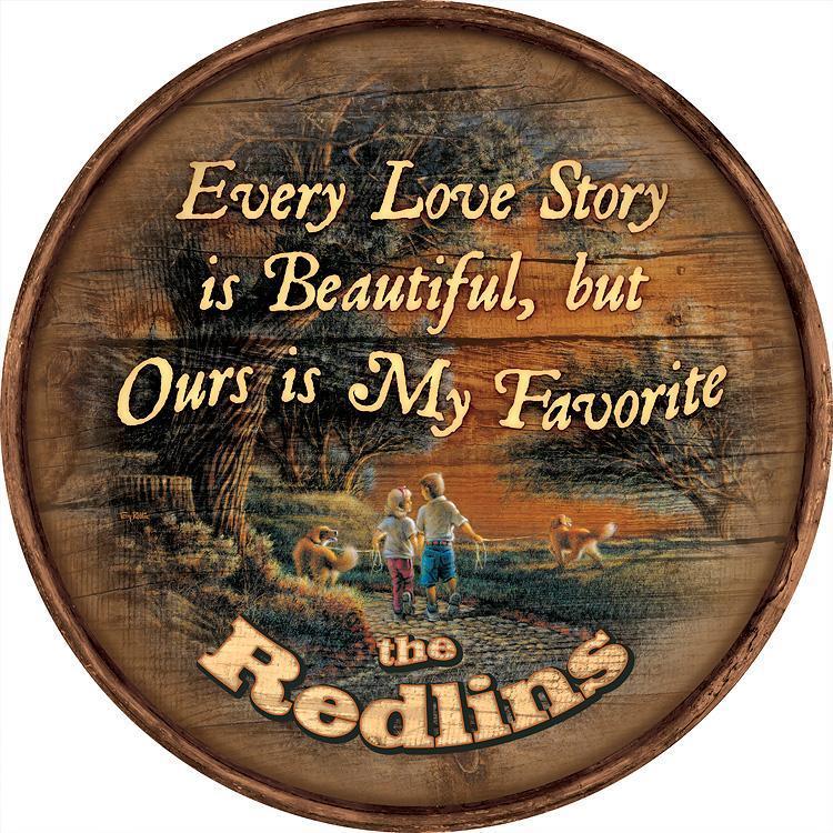 Love Story 21" Round Wood Sign Collection - Wild Wings