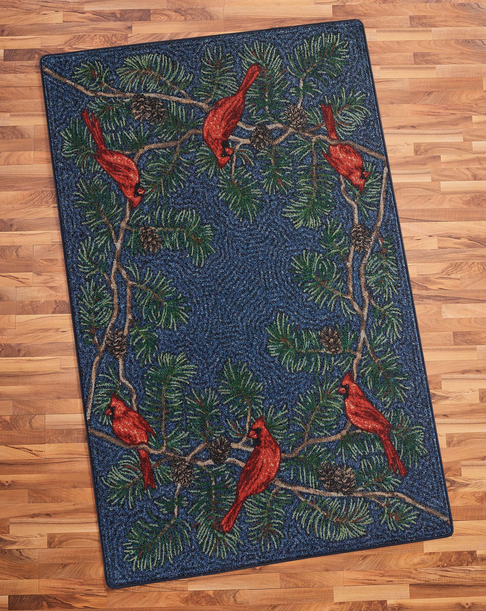 Evening Cardinal Area Rug - Wild Wings