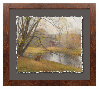 November—Red Fox Deckled Edge Paper Print - Wild Wings