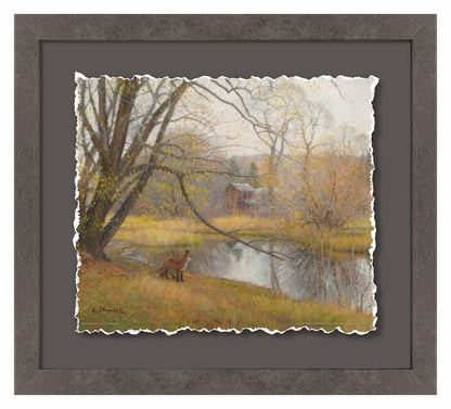 November—Red Fox Deckled Edge Paper Print - Wild Wings