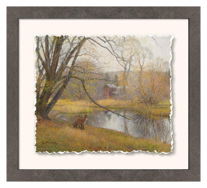 November—Red Fox Deckled Edge Paper Print - Wild Wings