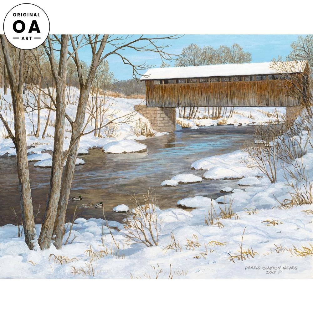 Open Water Bridge Original Acrylic Painting - Wild Wings