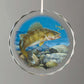 Stinger—Hooked Walleye Round Glass Ornament - Wild Wings