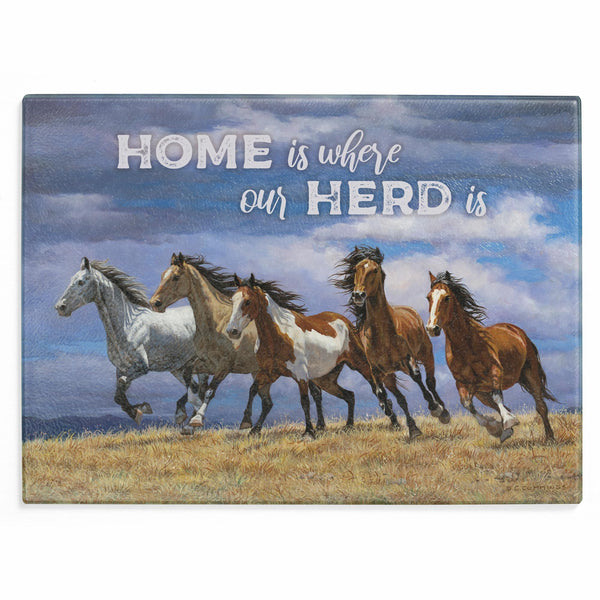 Over the Top - Horses Cutting Board - Wild Wings