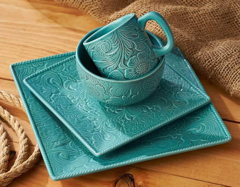 Prairie Garden—Turquoise Dinnerware Collection - Wild Wings