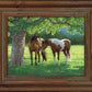 Quiet Moment—Horses Personalized Framed Canvas - Wild Wings
