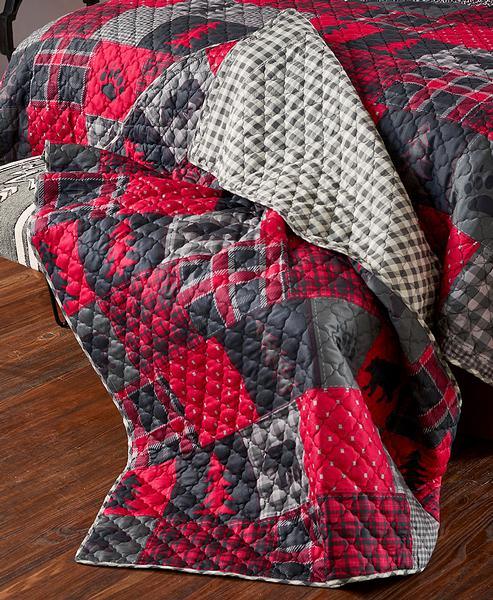 Red Plaid Throw Blanket - Wild Wings