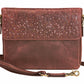 Leather Shoulder Clutch—Red Handbag - Wild Wings