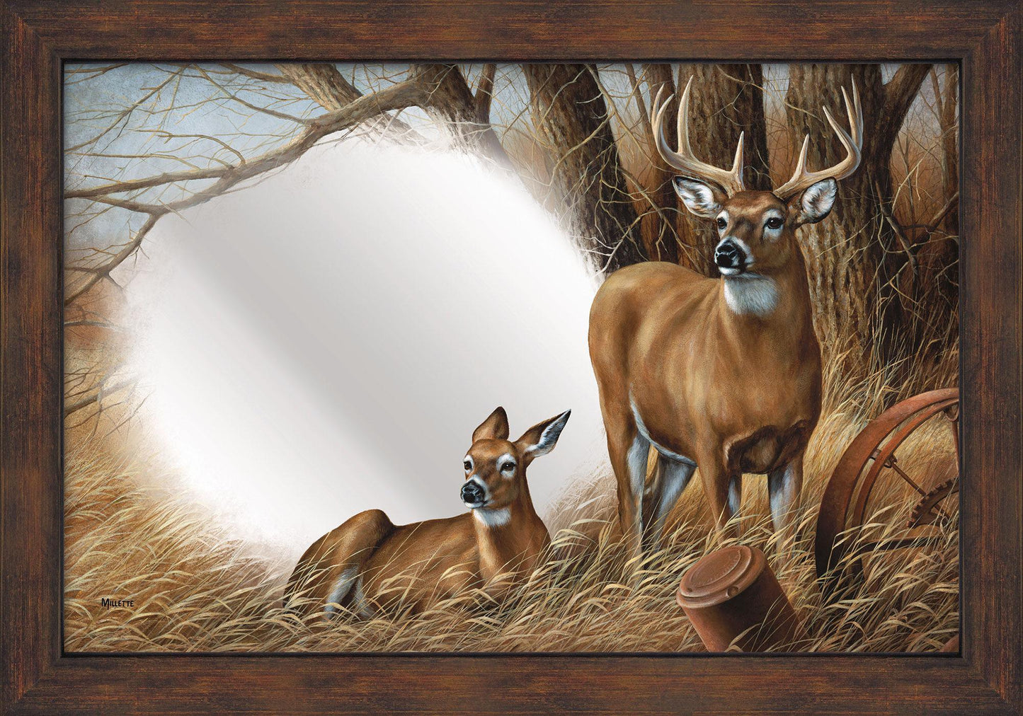 Rustic Retreat Large Decorative Mirror - Wild Wings