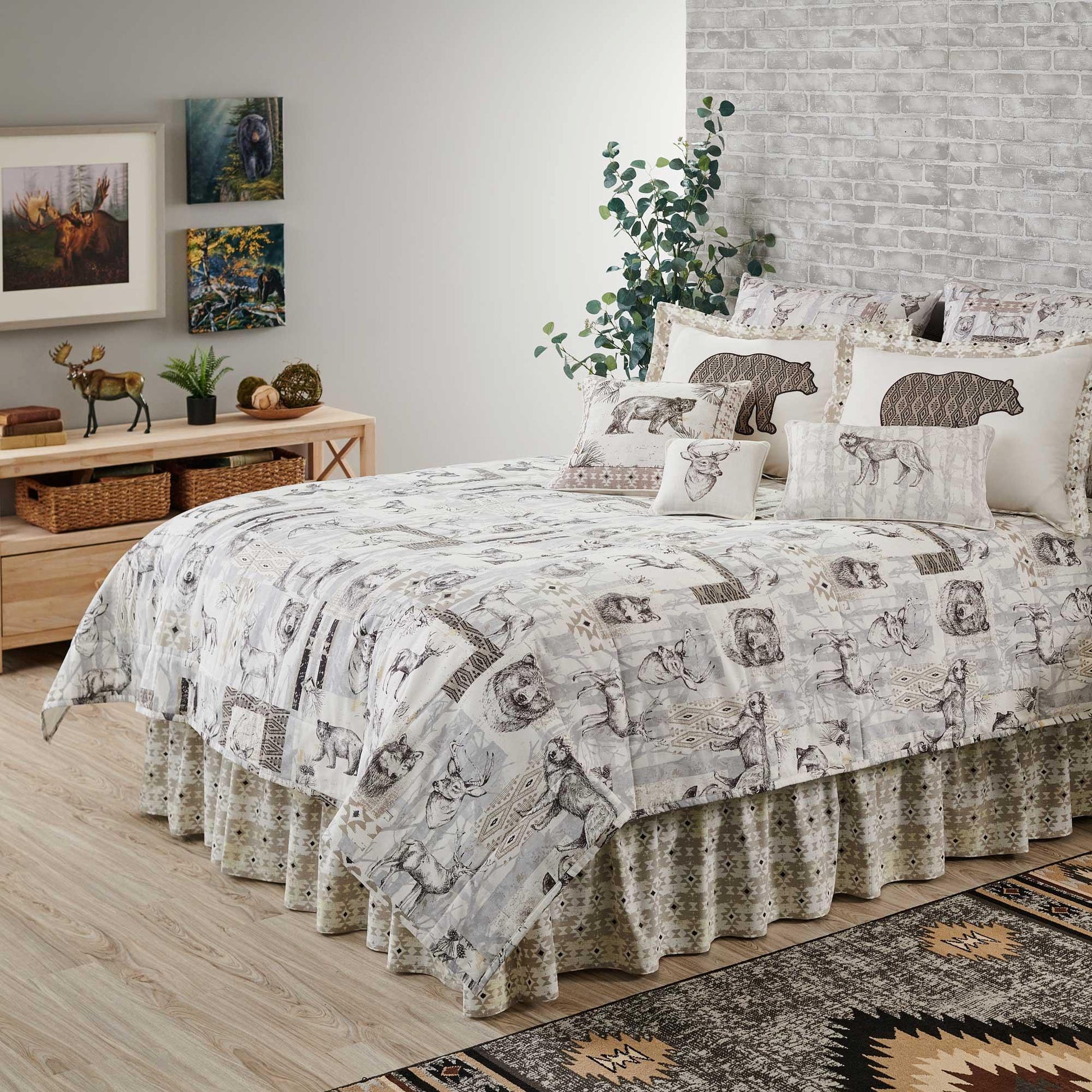 Serene Wilderness Lodge Bedskirt - Wild Wings