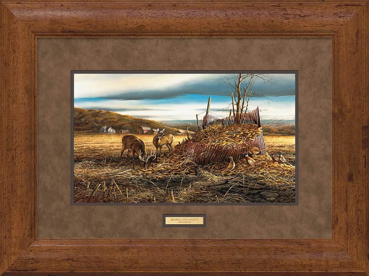 Sharing the Bounty—Deer Framed Encore Print - Wild Wings