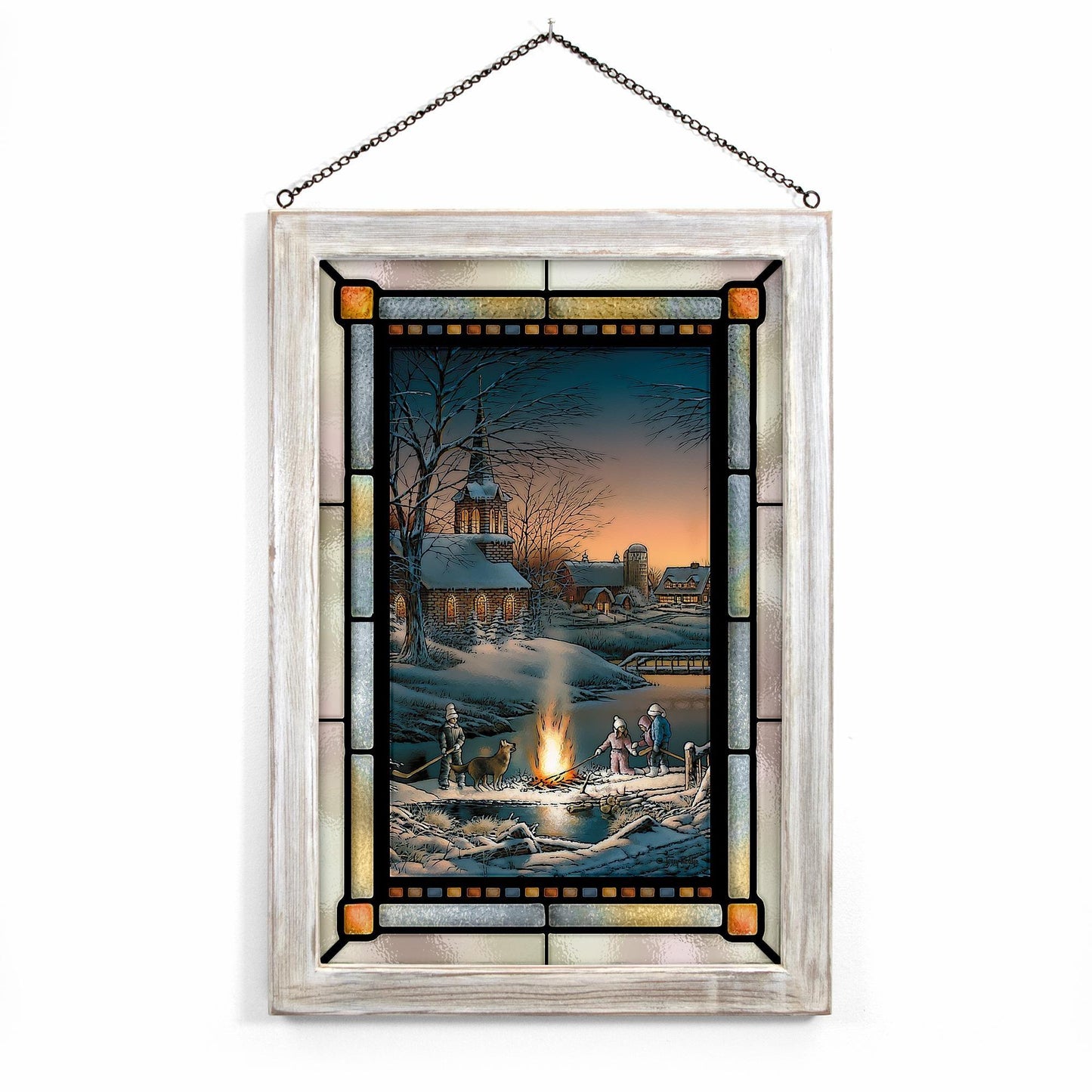 Sharing the Evening Stained Glass Art - Wild Wings