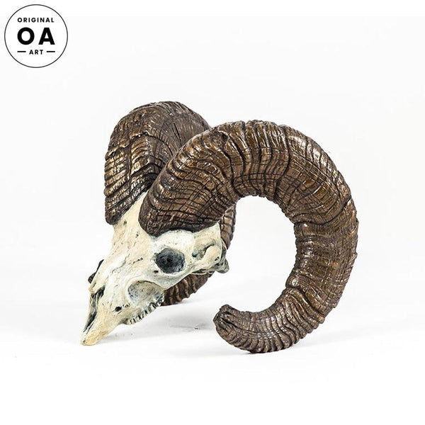 特撮 Sheep Sheep Skull Original Bronze Sculpture from Wild Wings