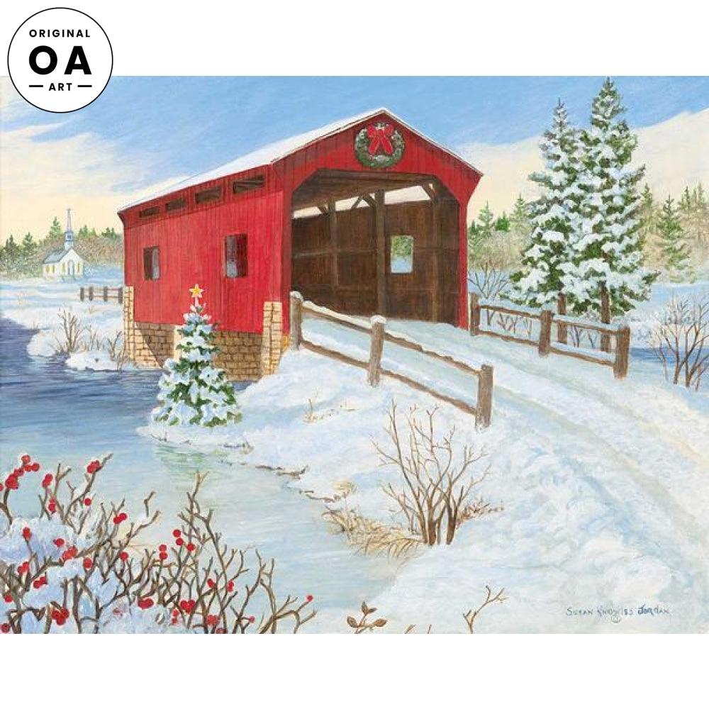 Silent Angel—Covered Bridge Original Acrylic Painting - Wild Wings