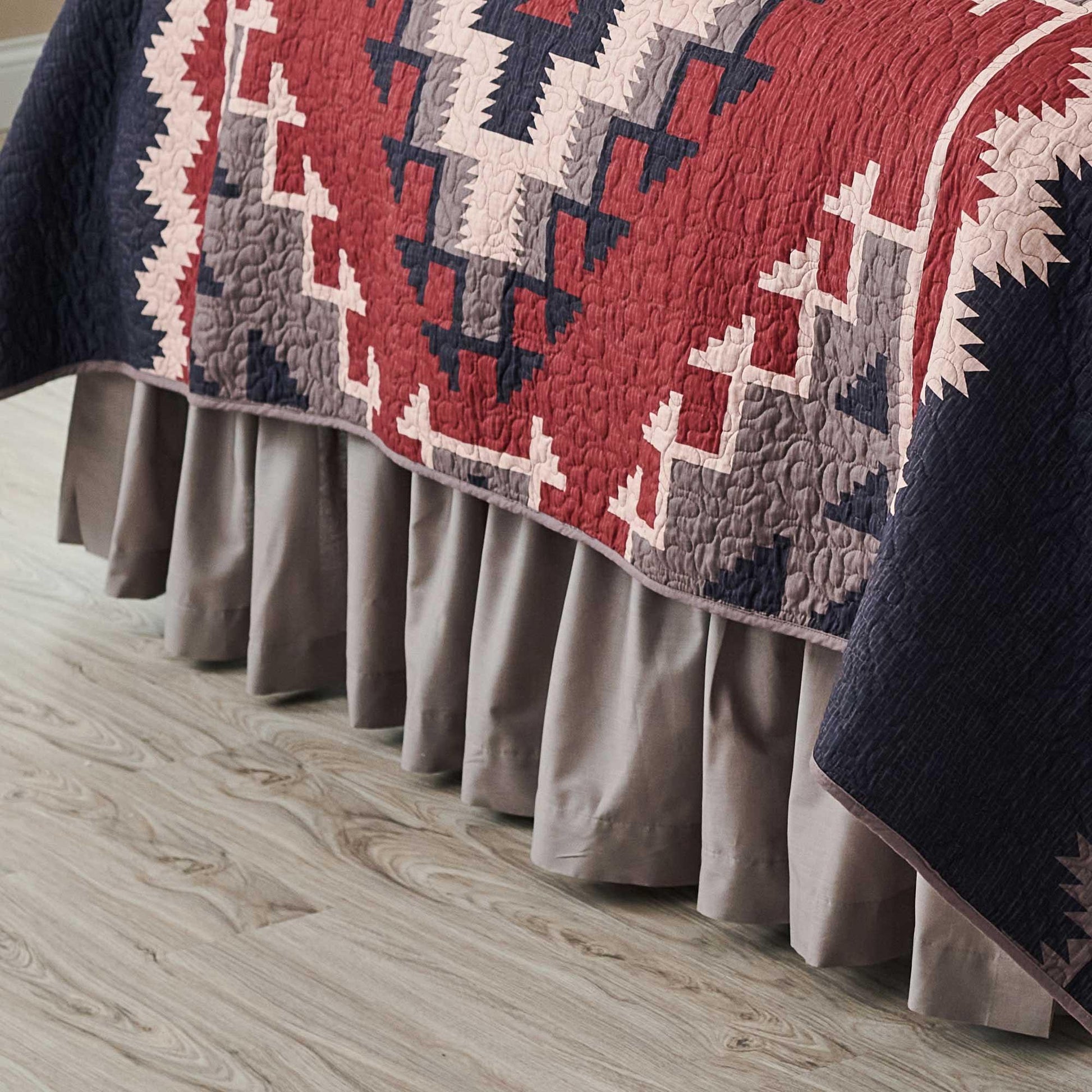 Desert Hideaway Twin Taupe Bedskirt - Wild Wings