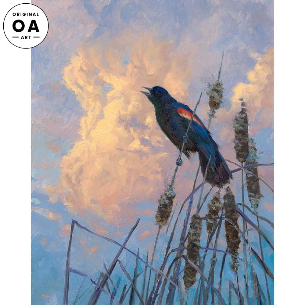 Song & Storm—Red Wing Original Acrylic Painting - Wild Wings