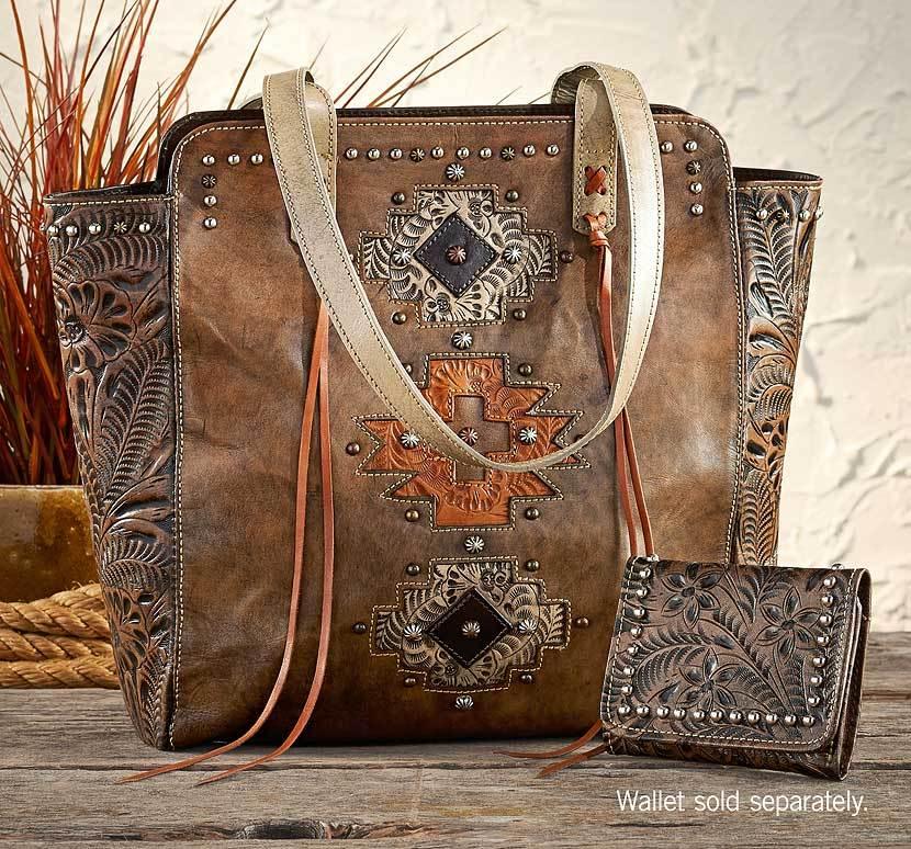 Southwest Tribal Zip-Top Tote - Wild Wings