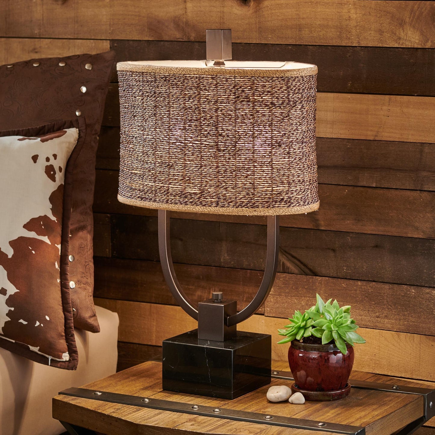 Burnished Bronze Table Lamp - Wild Wings