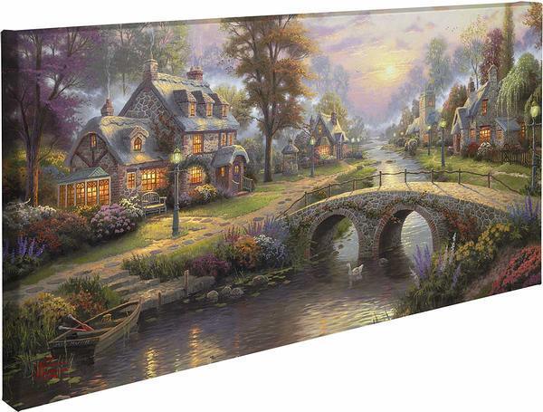 Sunset on Lamplight Lane Gallery Wrapped Canvas - Wild Wings