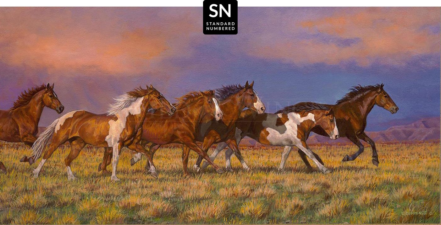 Unbroken—Horses; Standard Numbered Edition (SN) Master Artisan Canvas - Wild Wings