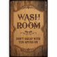 Wash Room 12" x 18" Wood Sign - Wild Wings