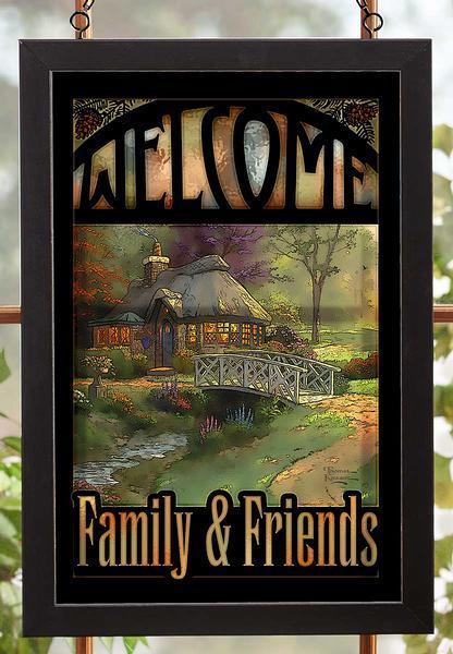 Welcome; Family & Friends Stained Glass Art - Wild Wings
