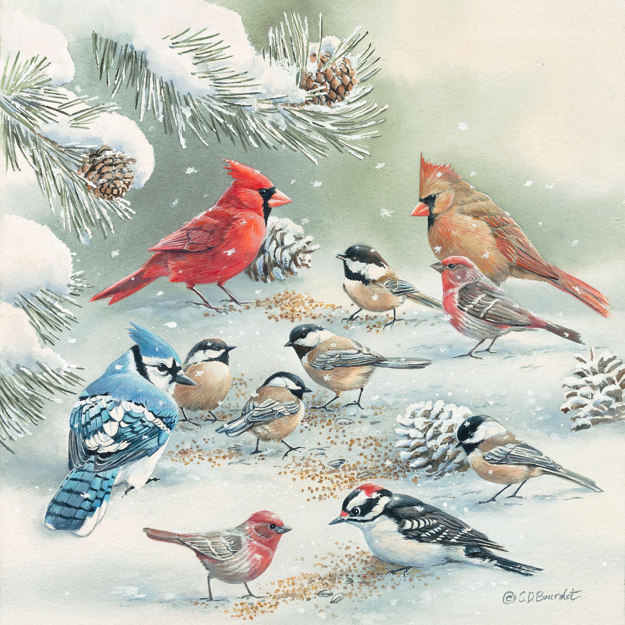 Winter Picnic Print from Wild Wings