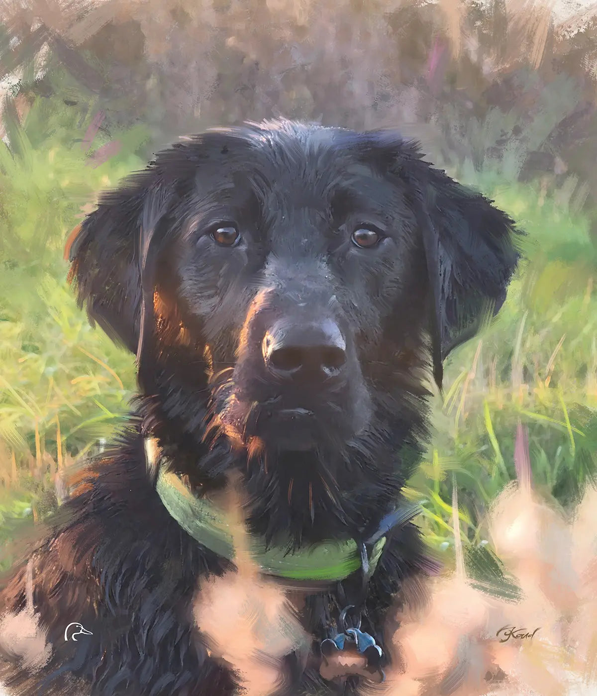Gallery-quality painted pet portrait